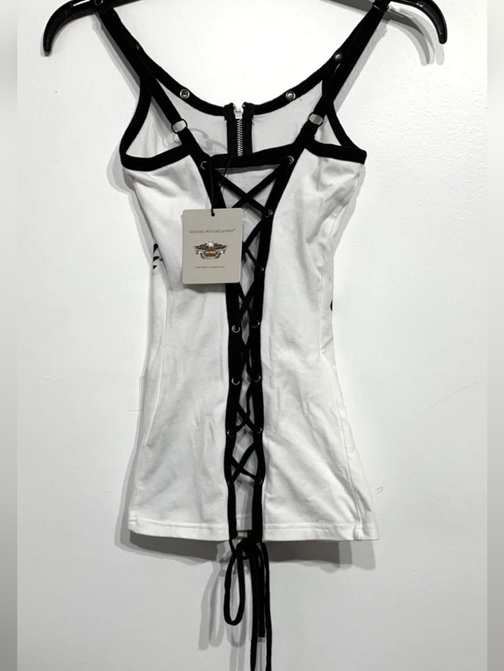 NWT Harley Davidson Lace Up Back XS